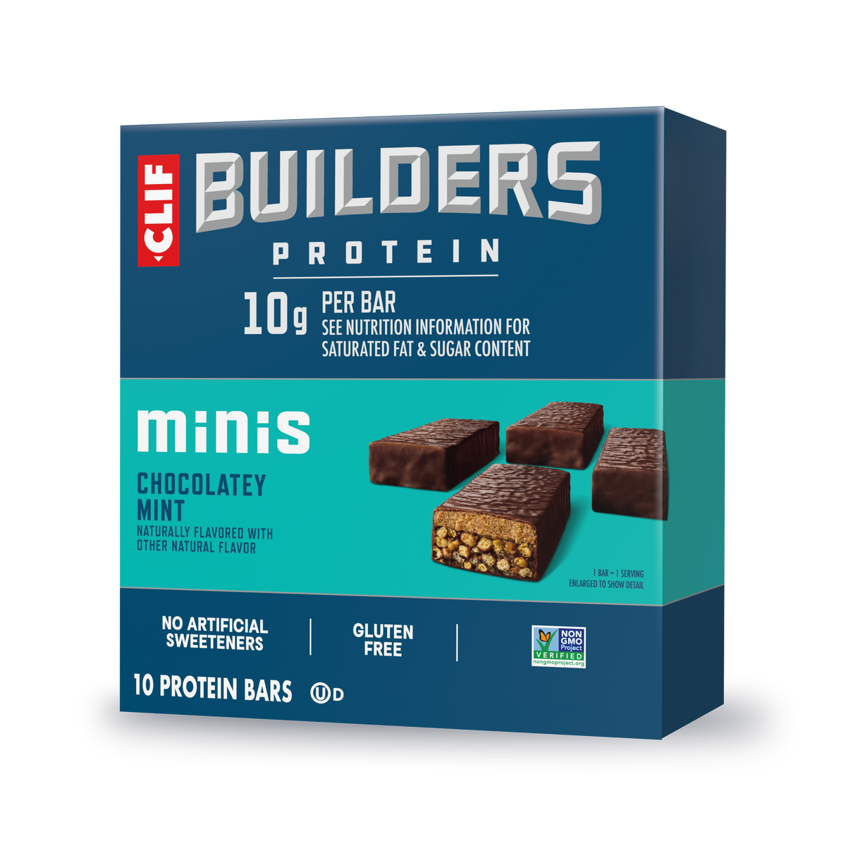 CLIF BUILDERS Minis Chocolatey Mint Plant Based Protein Bars