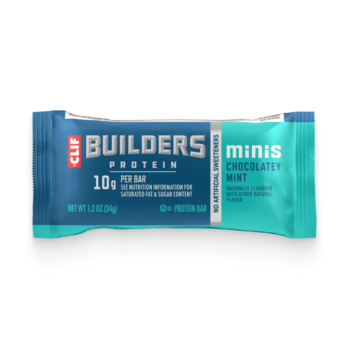 CLIF BUILDERS Minis Chocolatey Mint Plant Based Protein Bars